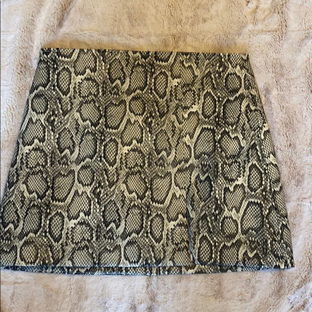 Snake print skirt